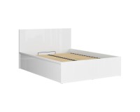 Bed TETRIX 140 x 200, with storage box, white high gloss