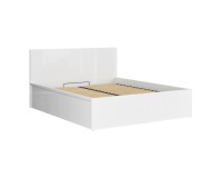 מיטה TETRIX 160 x 200, עם ארגז מצעים, לבן מבריק