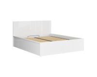 מיטה TETRIX 160 x 200, עם ארגז מצעים, לבן מבריק