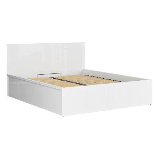 Кровать TETRIX 160 x 200, с ящиком для белья, белый глянец