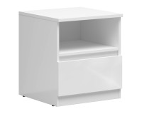 שידת לילה TETRIX 45, 1 מגירה, לבן מבריק