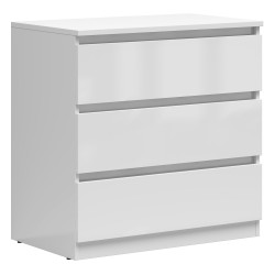 Комод TETRIX 75 см, 3 ящика, белый глянец Комод TETRIX 75 см, 3 ящика, белый глянец