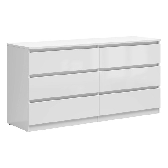 שידה TETRIX 150, 6 מגירות, לבן מבריק שידה TETRIX 150, 6 מגירות, לבן מבריק