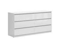שידה TETRIX 150, 6 מגירות, לבן מבריק שידה TETRIX 150, 6 מגירות, לבן מבריק