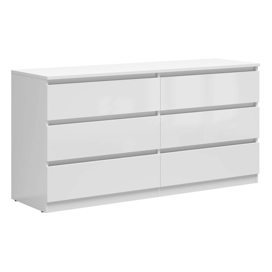 שידה TETRIX 150, 6 מגירות, לבן מבריק שידה TETRIX 150, 6 מגירות, לבן מבריק