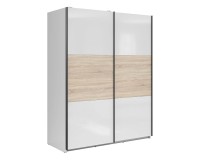 ארון בגדים TETRIX 154, לבן מבריק עם אלון סונומה ארון בגדים TETRIX 154, לבן מבריק עם אלון סונומה