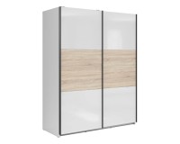 ארון בגדים TETRIX 154, לבן מבריק עם אלון סונומה ארון בגדים TETRIX 154, לבן מבריק עם אלון סונומה