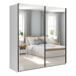 Wardrobe TETRIX 183 cm, with two mirrors, white high gloss Wardrobe TETRIX 183 cm, with two mirrors, white high gloss