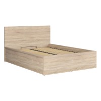 Кровать TETRIX 140 x 200, с ящиком для белья, дуб сонома