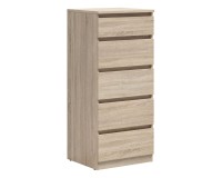 Комод TETRIX 50 см, 5 ящиков, дуб сонома
