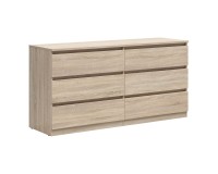 Комод TETRIX 150 см, 6 ящиков, дуб сонома