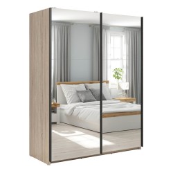 Wardrobe TETRIX 154 cm, with mirror, sonoma oak Wardrobe TETRIX 154 cm, with mirror, sonoma oak
