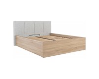 מיטה TETRIX 160 x 200, עם ארגז מצעים, עם ראש מיטה מרופד, אלון סונומה