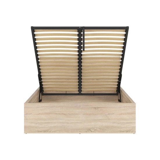 Кровать TETRIX 160 x 200, с ящиком для белья, с мягким изголовьем, дуб сонома Кровать TETRIX 160 x 200, с ящиком для белья, с мягким изголовьем, дуб сонома