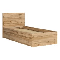 Bed TETRIX 90 x 200, with storage box, wotan oak
