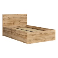 Bed TETRIX 120 x 200, with storage box, wotan oak