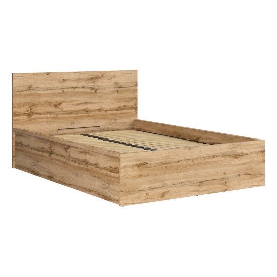 מיטה TETRIX 140 x 200, עם ארגז מצעים, אלון ווטן