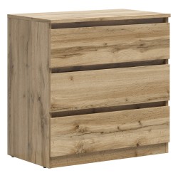 Chest of drawers TETRIX 75 cm, 3 drawers, wotan oak Chest of drawers TETRIX 75 cm, 3 drawers, wotan oak