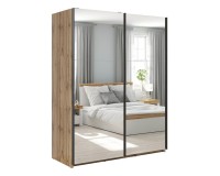 Шкаф распашной TETRIX 154 см, с двумя зеркалами, дуб вотан Шкаф распашной TETRIX 154 см, с двумя зеркалами, дуб вотан