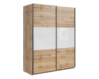 ארון בגדים TETRIX 154, אלון ווטן עם לבן ארון בגדים TETRIX 154, אלון ווטן עם לבן
