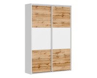 Wardrobe BRW 4 150 cm, white with white with wotan oak front Wardrobe BRW 4 150 cm, white with white with wotan oak front