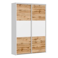 Wardrobe BRW 4 150 cm, white with white with wotan oak front