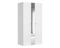 Шкаф BRW 36 125 см, белый с фасадом белый с зеркалом