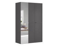 Wardrobe BRW 113 150 cm, graphite with grey