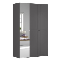 Wardrobe BRW 113 150 cm, graphite with grey Wardrobe BRW 113 150 cm, graphite with grey