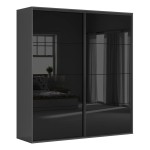 Шкаф BRW 126 221 см, графитовый с чёрным