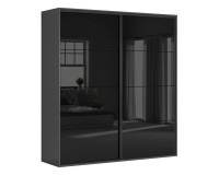 Шкаф BRW 126 221 см, графитовый с чёрным
