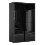 Шкаф BRW 127 151 см, графитовый с чёрным