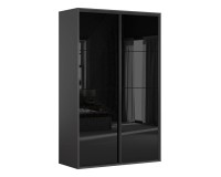 Шкаф BRW 127 151 см, графитовый с чёрным Шкаф BRW 127 151 см, графитовый с чёрным