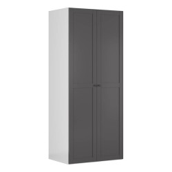 Шкаф BRW 130 100 см, белый с графитовым