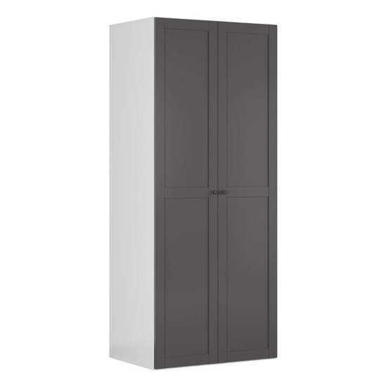 Шкаф BRW 130 100 см, белый с графитовым