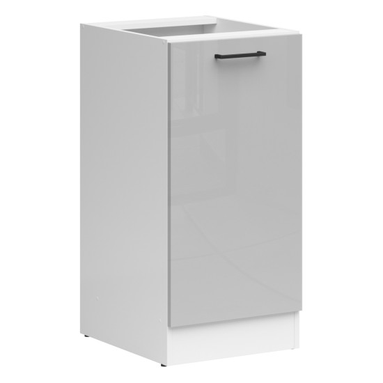 ארונית תחתונה JUNONA 50, 1 דלת, ימני, לבן עם קרם מבריק