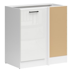 ארונית פינתית תחתונה JUNONA 100, ימני, לבן עם קרם מבריק ארונית פינתית תחתונה JUNONA 100, ימני, לבן עם קרם מבריק