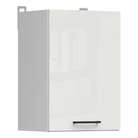 ארונית עליונה JUNONA 40, 1 דלת, לבן עם קרם מבריק