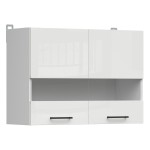 Wall cabinet JUNONA 80 cm, white with chalk gloss