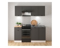 Кухонный комплект JUNONA 170 см, белый с графитовым Кухонный комплект JUNONA 170 см, белый с графитовым