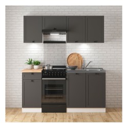 ארונית תחתונה JUNONA 50, 2 דלתות, גבוה, ימני, לבן עם גרפיט