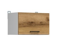 Open wall cabinet JUNONA 50 cm, white with light delano oak