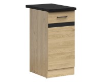 Нижний шкаф JUNONA 40 см, 1 дверь, левый, венге с дубом сонома