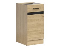Нижний шкаф JUNONA 40 см, 1 дверь, правый, венге с дубом сонома