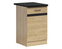 Нижний шкаф JUNONA 50 см, 1 дверь, правый, венге с дубом сонома