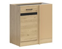 Угловой нижний шкаф JUNONA 100 см, правый, венге с дубом сонома