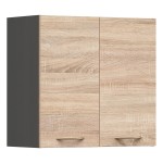 Wall cabinet JUNONA 60 cm, 2 doors, wenge with sonoma oak