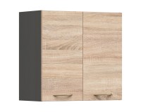 Wall cabinet JUNONA 60 cm, 2 doors, wenge with sonoma oak Wall cabinet JUNONA 60 cm, 2 doors, wenge with sonoma oak