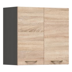 Wall cabinet JUNONA 60 cm, 2 doors, wenge with sonoma oak