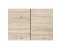 Wall cabinet JUNONA 80 cm, 2 doors, wenge with sonoma oak